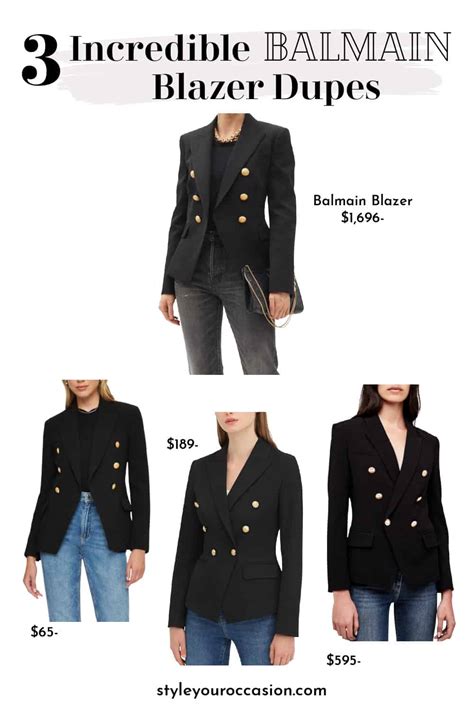 balmain dupe bag|balmain blazer dupe colors.